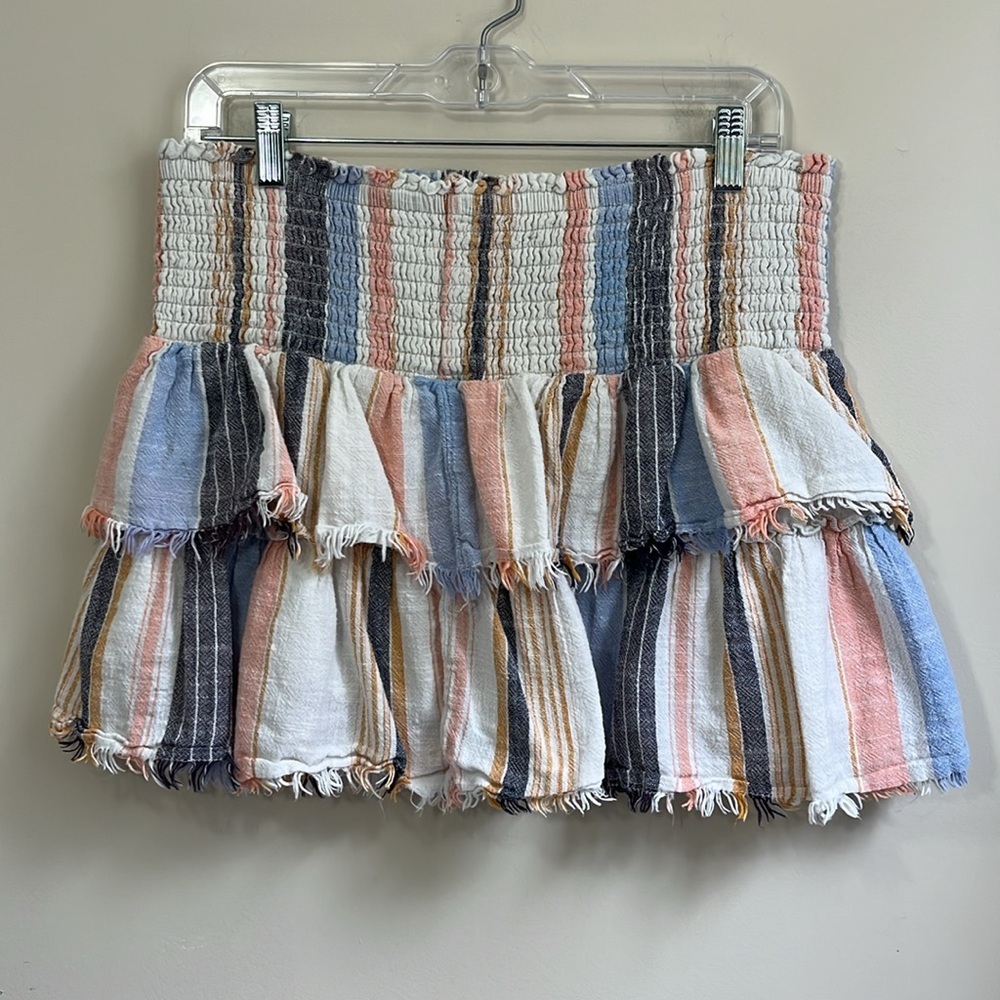 Aerie Women’s Tiered Mini Skirt Size Large - Picture 3 of 7